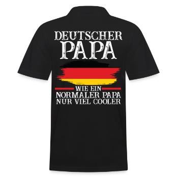 Deutscher Papa Vater Deutscher Deutschland - Männer Poloshirt - Schwarz - Hinten - Kai (181cm)