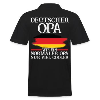 Deutscher Opa Deutscher Deutschland - Männer Poloshirt - Schwarz - Hinten - Kai (181cm)