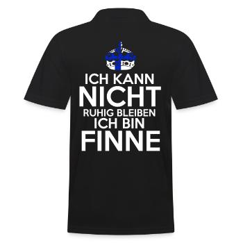 Finnland Finne Finnisches - Männer Poloshirt - Schwarz - Hinten - Kai (181cm)