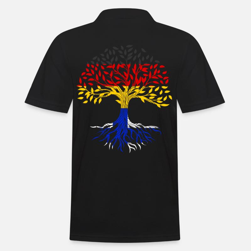 Roots Tree Germany Finland - Men's Polo Shirt - black