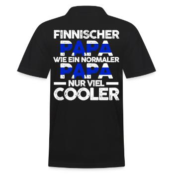 Finnlandischer Papa Vater Finne Finnland - Männer Poloshirt - Schwarz - Hinten - Kai (181cm)