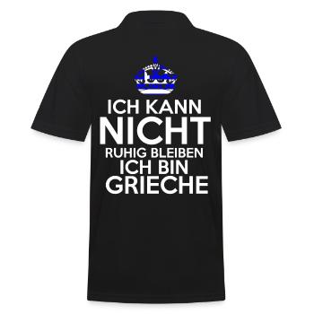 Griechenland Grieche Griechisches - Männer Poloshirt - Schwarz - Hinten - Kai (181cm)