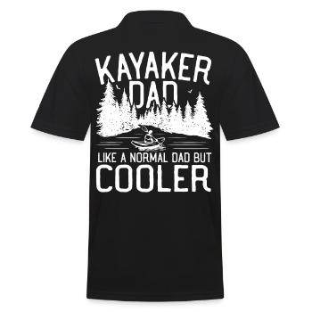Kayaker Dad. Like A Normal Dad But Cooler - Men's Polo Shirt - black - Back - Kai (181cm)