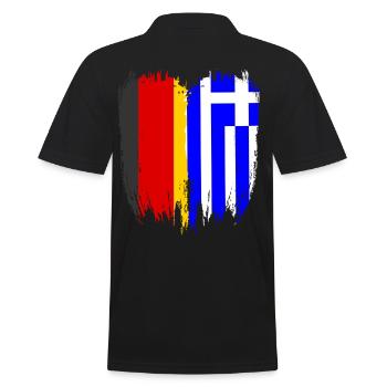 Germany Flag Greece - Men's Polo Shirt - black - Back - Kai (181cm)