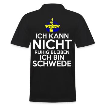 Skandinavien Schweden Schwede Schwedisch - Männer Poloshirt - Schwarz - Hinten - Kai (181cm)