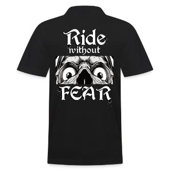 Ride without Fear! - Männer Poloshirt - Schwarz - Hinten - Kai (181cm)