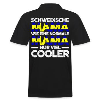 Schweden Schwedenische Mama Schweden Mutter Skandi - Männer Poloshirt - Schwarz - Hinten - Kai (181cm)