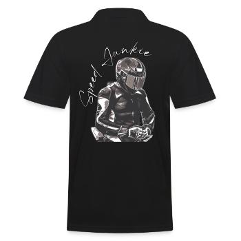 Speed Junkie - Men's Polo Shirt - black - Back - Kai (181cm)