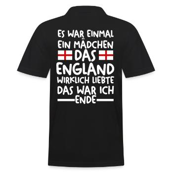 England Engländer Englisches - Männer Poloshirt - Schwarz - Hinten - Kai (181cm)