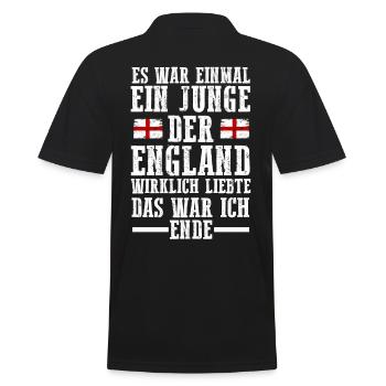 England Engländer Englisches - Männer Poloshirt - Schwarz - Hinten - Kai (181cm)