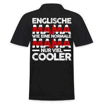 Engländerin Englandische Mama England Mutter Polsk - Männer Poloshirt - Schwarz - Hinten - Kai (181cm)