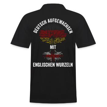 Deutschland Engländer Englisches England - Männer Poloshirt - Schwarz - Hinten - Kai (181cm)