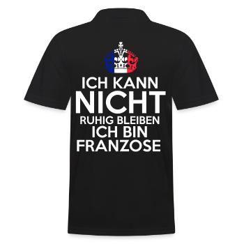 Frankreich Franzose Französisches - Männer Poloshirt - Schwarz - Hinten - Kai (181cm)