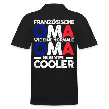 Französin Frankreichische Oma Frankreich - Männer Poloshirt - Schwarz - Hinten - Kai (181cm)