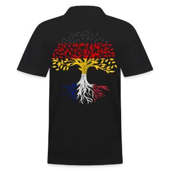 Racines Arbre Allemagne France - Polo Homme - noir - Dos - Kai (181cm)