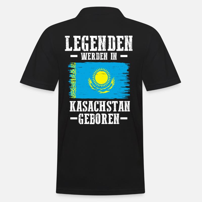 Kasachstan Kasache Kasachisches - Männer Poloshirt - Schwarz