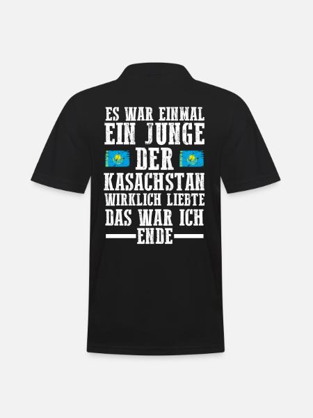 Kasachstan Kasache Kasachisches - Männer Poloshirt - Schwarz