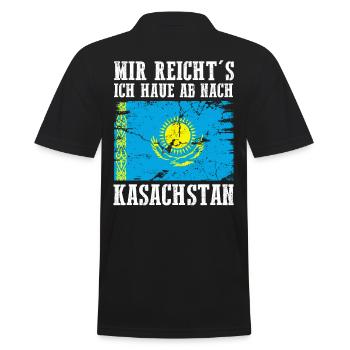 Kasachstan Kasache Kasachisches - Männer Poloshirt - Schwarz - Hinten - Kai (181cm)