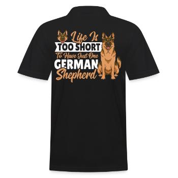 La vie est trop courte pour n’avoir qu’un seul berger allemand - Polo Homme - noir - Dos - Kai (181cm)