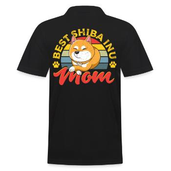 Best Shiba Inu Mom Akita Dog - Männer Poloshirt - Schwarz - Hinten - Kai (181cm)