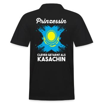 Prinzessin Kasache Kasachisches Kasachstan - Männer Poloshirt - Schwarz - Hinten - Kai (181cm)