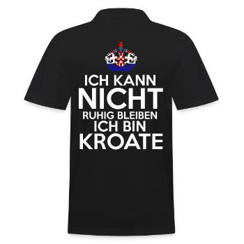 Kroatien Kroate Kroatisches - Männer Poloshirt - Schwarz - Hinten - Kai (181cm)