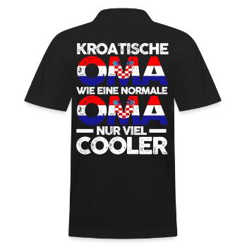 Kroatin Kroatienische Oma Kroatien - Männer Poloshirt - Schwarz - Hinten - Kai (181cm)