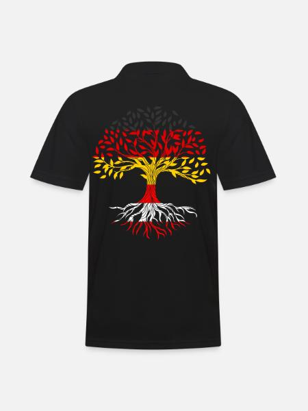 Roots Tree Germany Austria - Men's Polo Shirt - black
