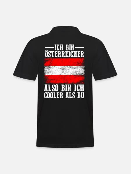 Österreich Österreicher Österreichisches - Männer Poloshirt - Schwarz
