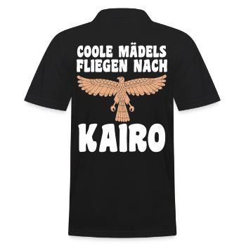 Coole Mädels fliegen nach Kairo - Männer Poloshirt - Schwarz - Hinten - Kai (181cm)