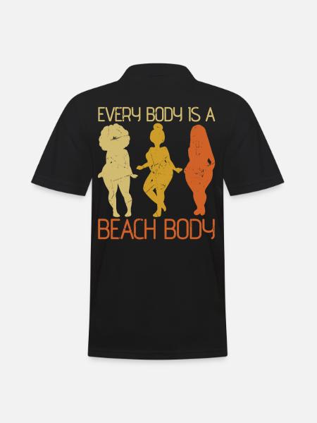 Body Is A Beach Body - Men's Polo Shirt - black