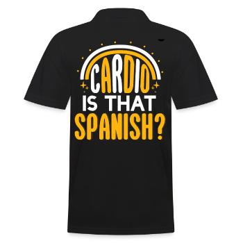 Is That Spanish - Men's Polo Shirt - black - Back - Kai (181cm)