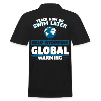 Now Or Swim Later Awareness - Men's Polo Shirt - black - Back - Kai (181cm)