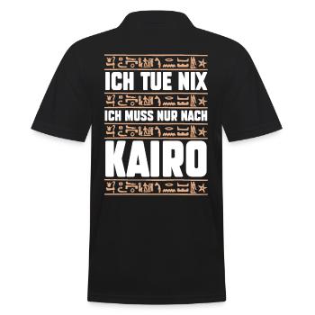 Ich tue nix ich will nur nach Kairo - Männer Poloshirt - Schwarz - Hinten - Kai (181cm)