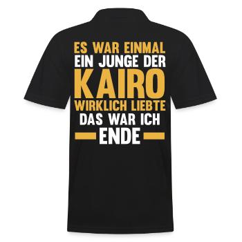 Es war einmal ein Junge der Kairo wirklich liebte - Männer Poloshirt - Schwarz - Hinten - Kai (181cm)