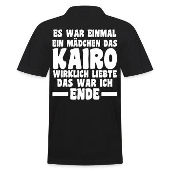 Es war einmal ein Mädchen das Kairo wirklich liebt - Männer Poloshirt - Schwarz - Hinten - Kai (181cm)