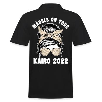Mädels on Tour Kairo 2022 - Männer Poloshirt - Schwarz - Hinten - Kai (181cm)
