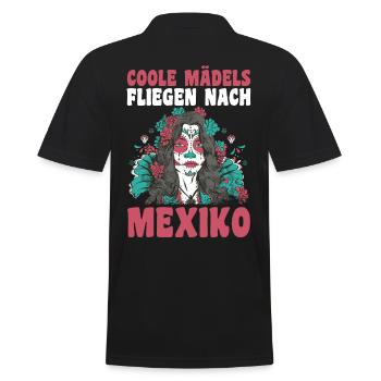 Coole Mädels fliegen nach Mexiko - Männer Poloshirt - Schwarz - Hinten - Kai (181cm)