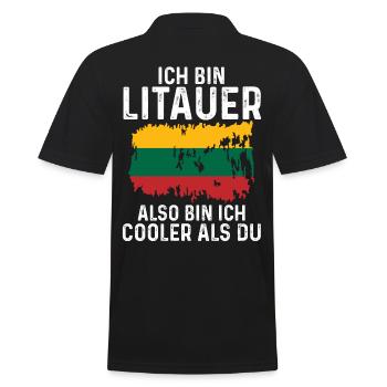 Litauen Litauer Litauisches - Männer Poloshirt - Schwarz - Hinten - Kai (181cm)