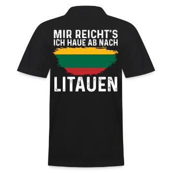 Litauen Litauer Litauisches - Männer Poloshirt - Schwarz - Hinten - Kai (181cm)