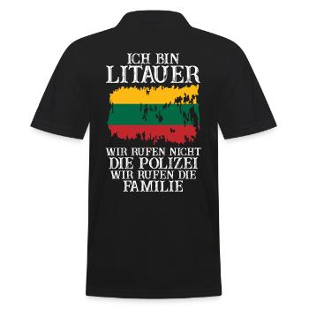 Litauen Litauer Litauisches - Männer Poloshirt - Schwarz - Hinten - Kai (181cm)