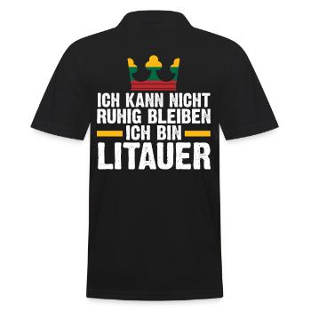 Litauen Litauer Litauisches - Männer Poloshirt - Schwarz - Hinten - Kai (181cm)