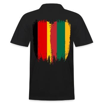 Germany Flag Lithuania - Men's Polo Shirt - black - Back - Kai (181cm)