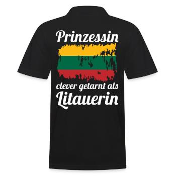 Prinzessin Litauer Litauisches Litauen - Männer Poloshirt - Schwarz - Hinten - Kai (181cm)