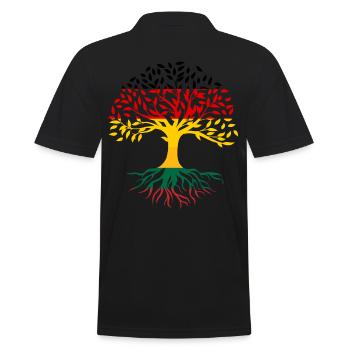 Racines Arbre Allemagne Lituanie - Polo Homme - noir - Dos - Kai (181cm)