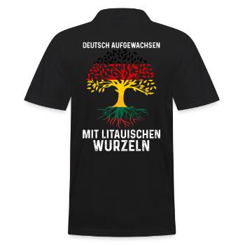 Deutschland Litauer Litauisches Litauen - Männer Poloshirt - Schwarz - Hinten - Kai (181cm)