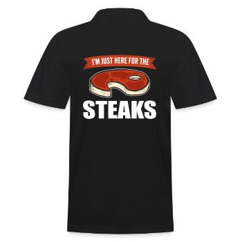 Grillen Grill BBQ Grillsaison Koch Grillkönig Gril - Männer Poloshirt - Schwarz - Hinten - Kai (181cm)