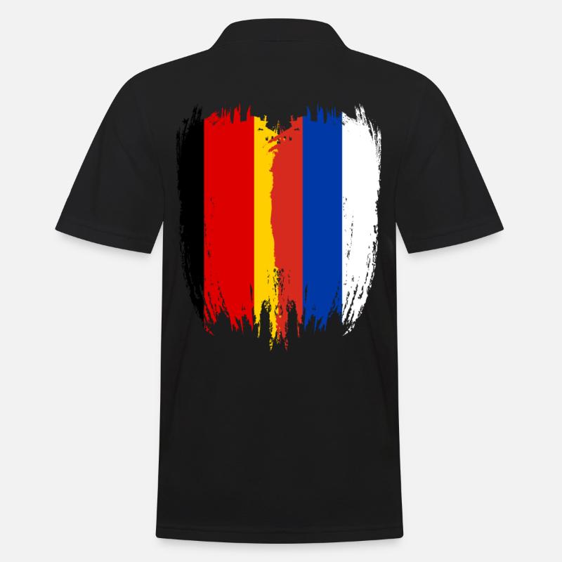 Allemagne Drapeau Russie - Polo Homme - noir