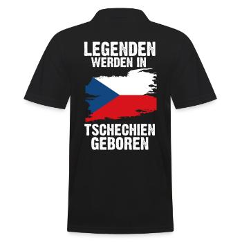 Tschechien Tscheche Tschechisches - Männer Poloshirt - Schwarz - Hinten - Kai (181cm)