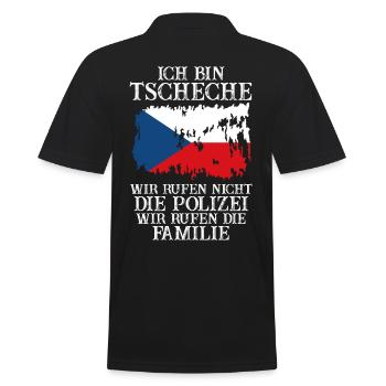 Tschechien Tscheche Tschechisches - Männer Poloshirt - Schwarz - Hinten - Kai (181cm)